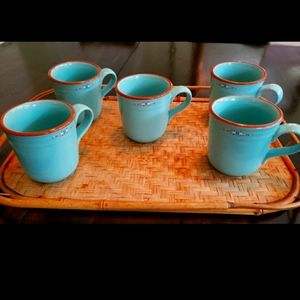 vintage noritake stoneware coffee cup lot of 5 in Boulder ridge design